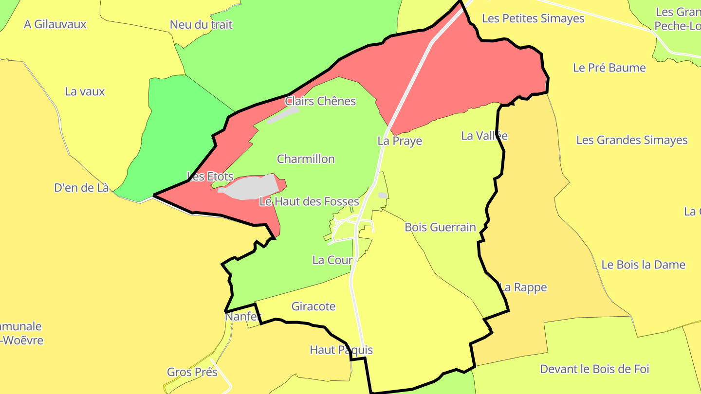 Carte des prix de l'immobilier Braquis
