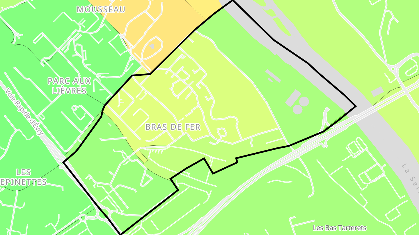 Carte des prix de l'immobilier Bras de Fer