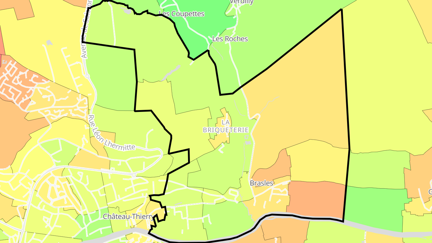 Carte des prix de l'immobilier Brasles
