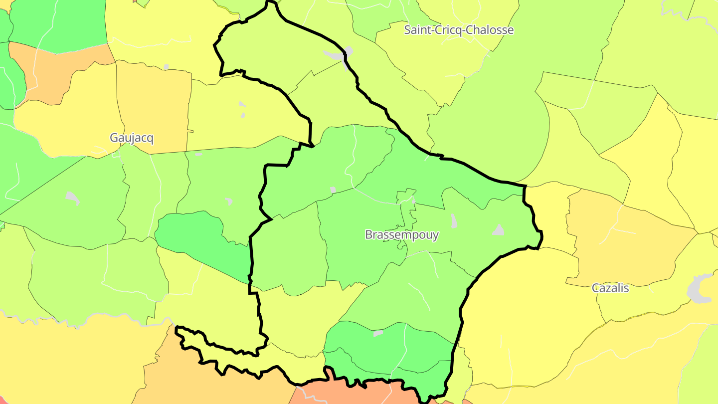 Carte des prix de l'immobilier Brassempouy