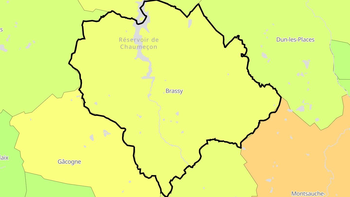 Carte des prix de l'immobilier Brassy