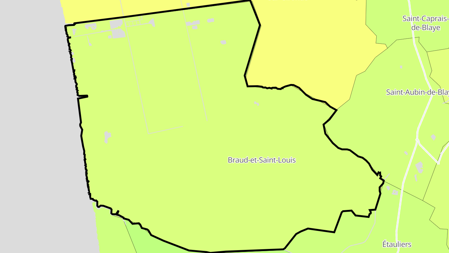 Carte des prix de l'immobilier Braud-et-Saint-Louis