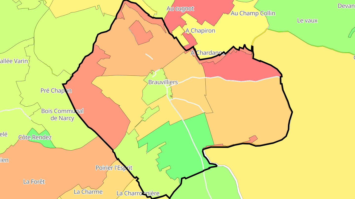 Carte des prix de l'immobilier Brauvilliers