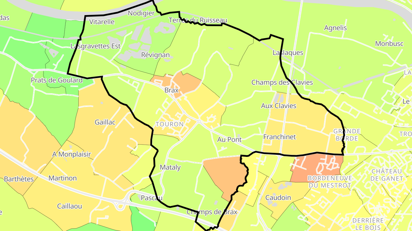 Carte des prix de l'immobilier Brax