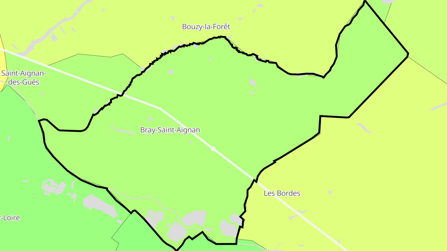 Carte des prix de l'immobilier Bray-en-Val