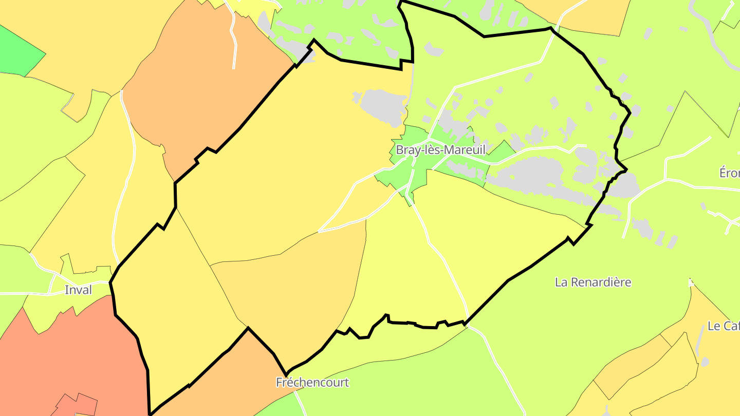 Carte des prix de l'immobilier Bray-lès-Mareuil