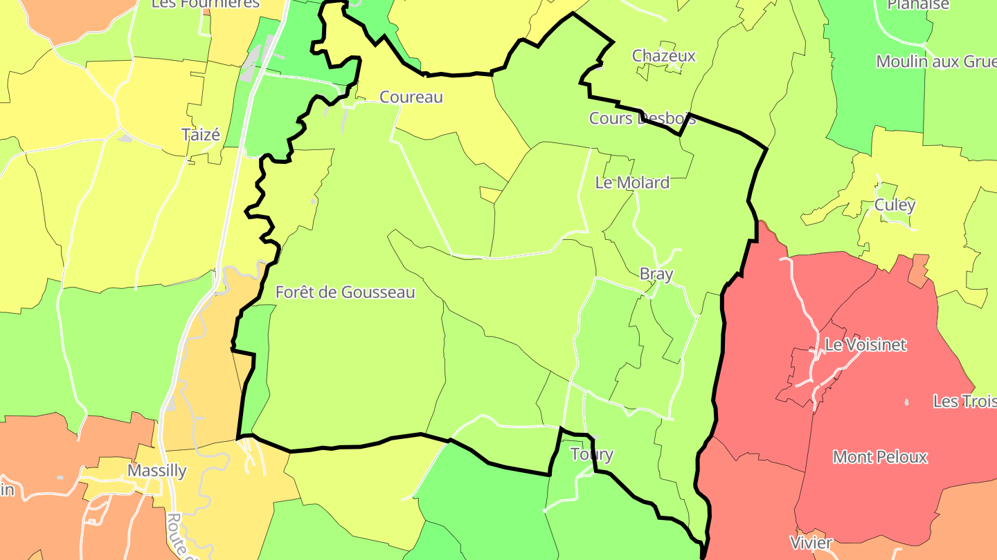 Carte des prix de l'immobilier Bray