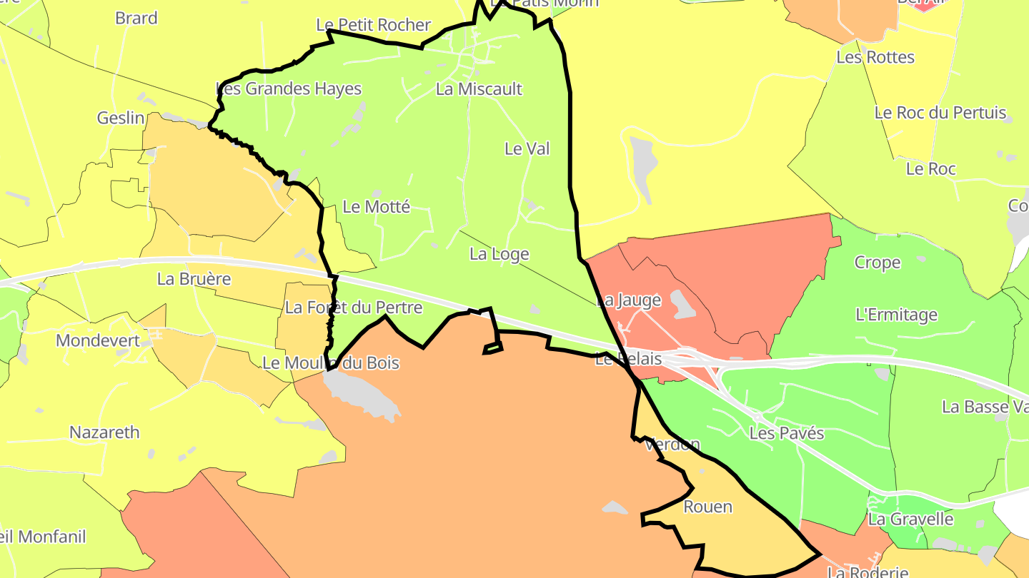 Carte des prix de l'immobilier Bréal-sous-Vitré