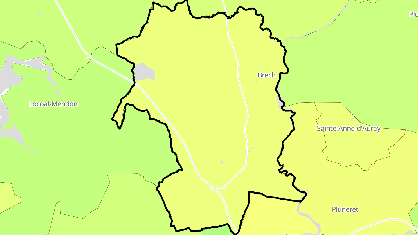 Carte des prix de l'immobilier Brech