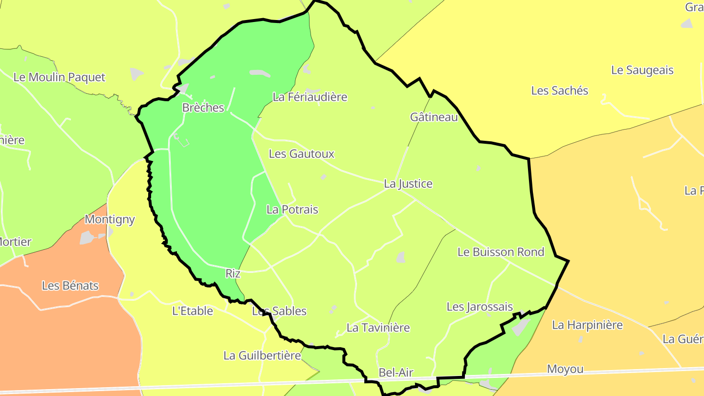 Carte des prix de l'immobilier Brèches
