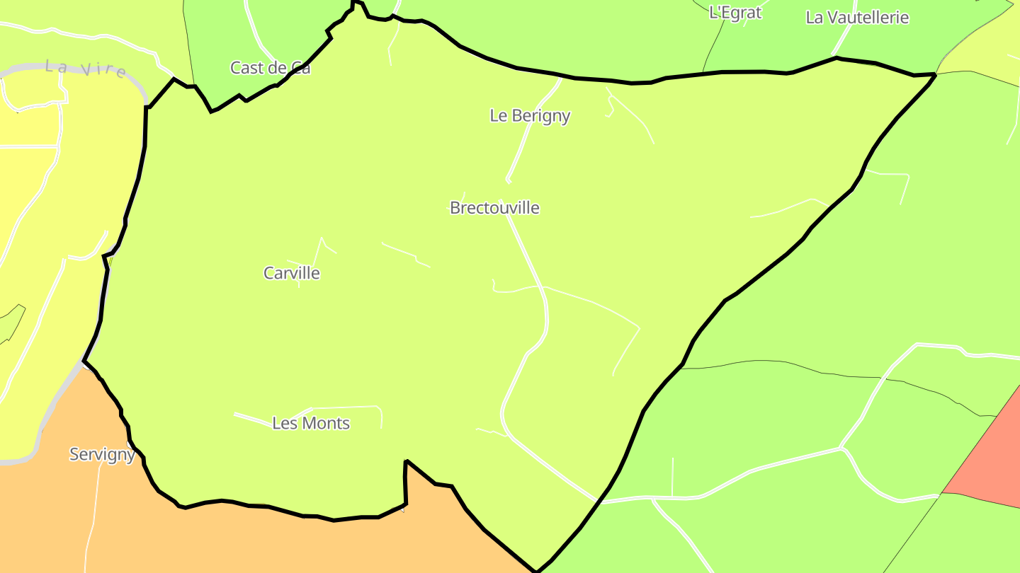 Carte des prix de l'immobilier Brectouville
