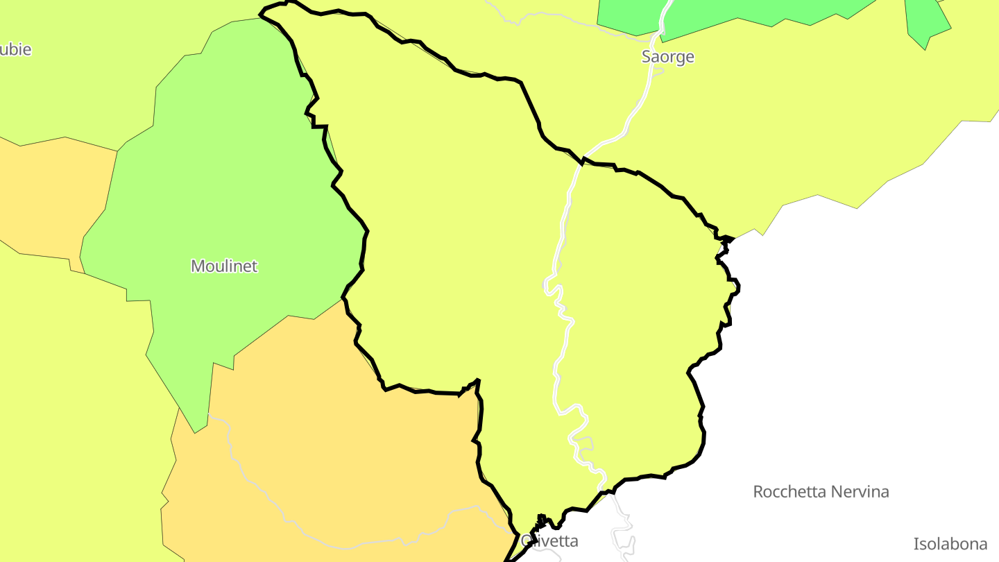 Carte des prix de l'immobilier Breil-sur-Roya