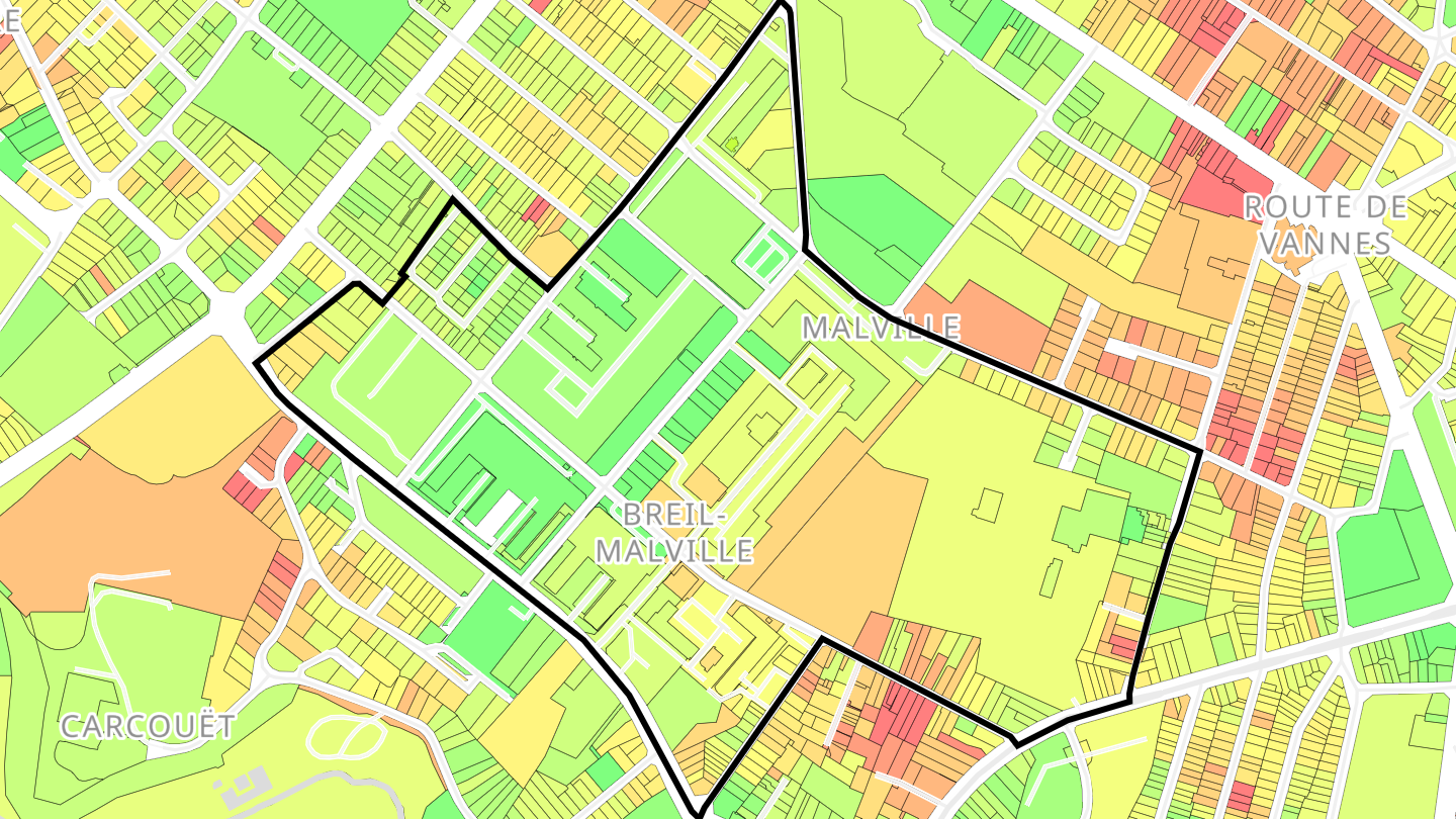 Carte des prix de l'immobilier Breil - Malville