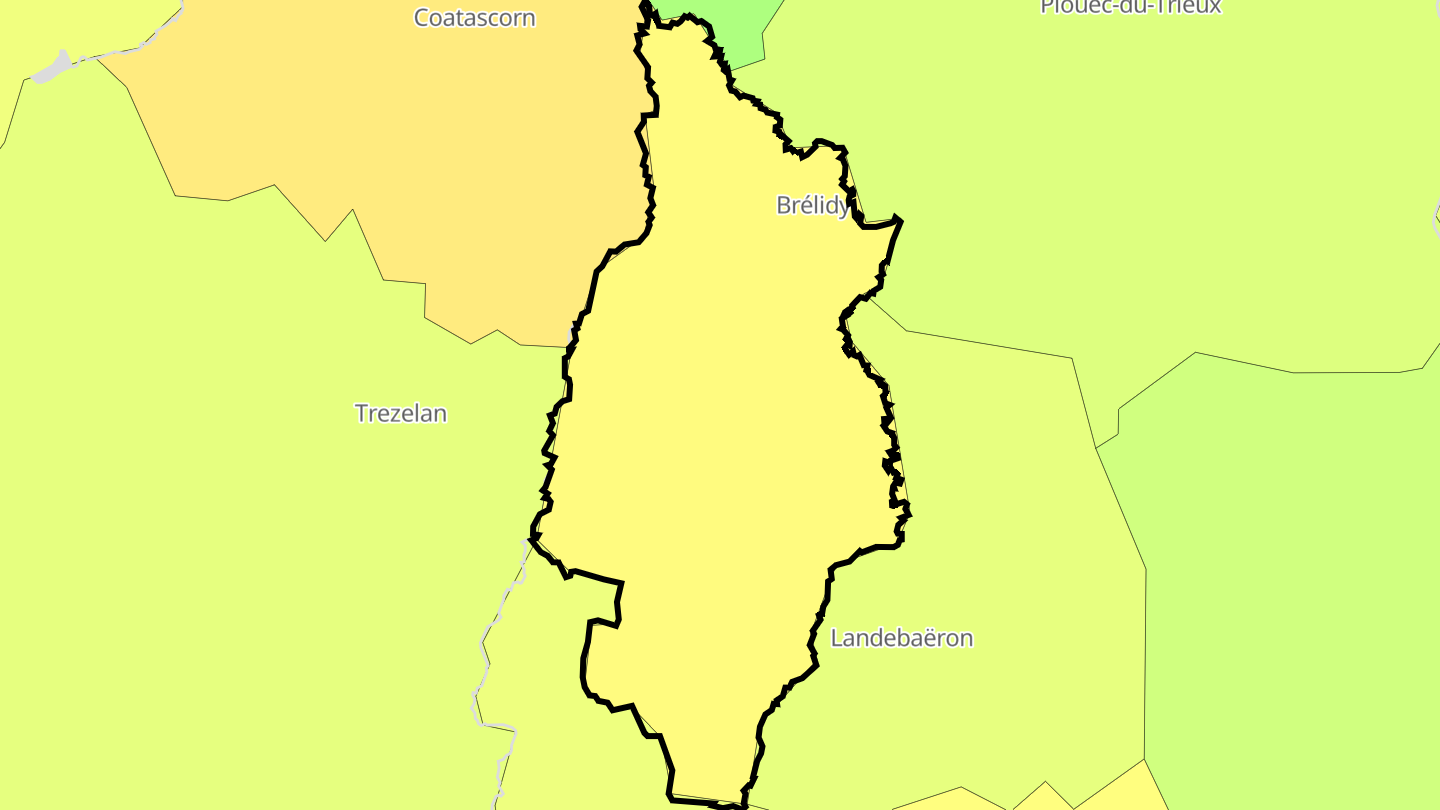Carte des prix de l'immobilier Brélidy