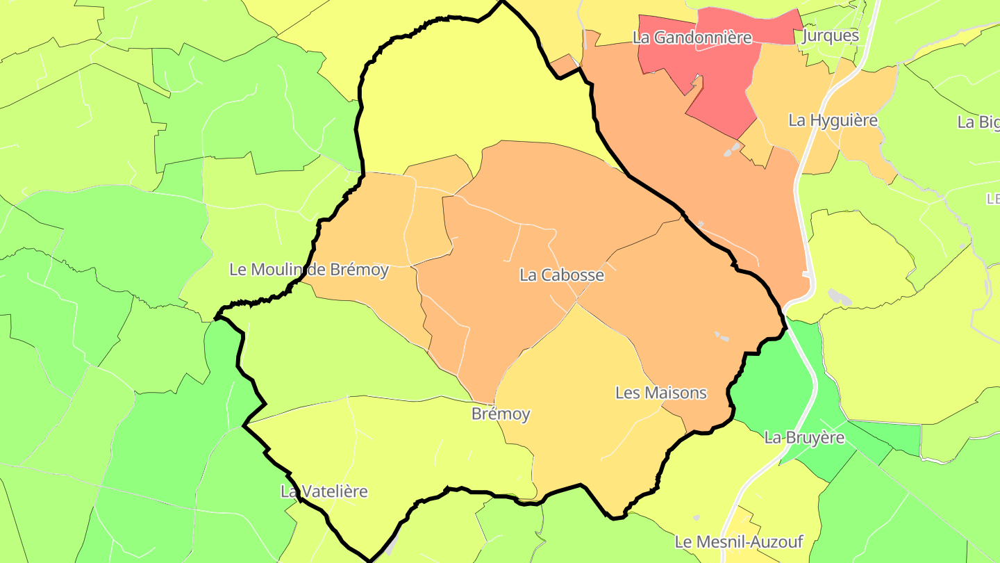 Carte des prix de l'immobilier Brémoy