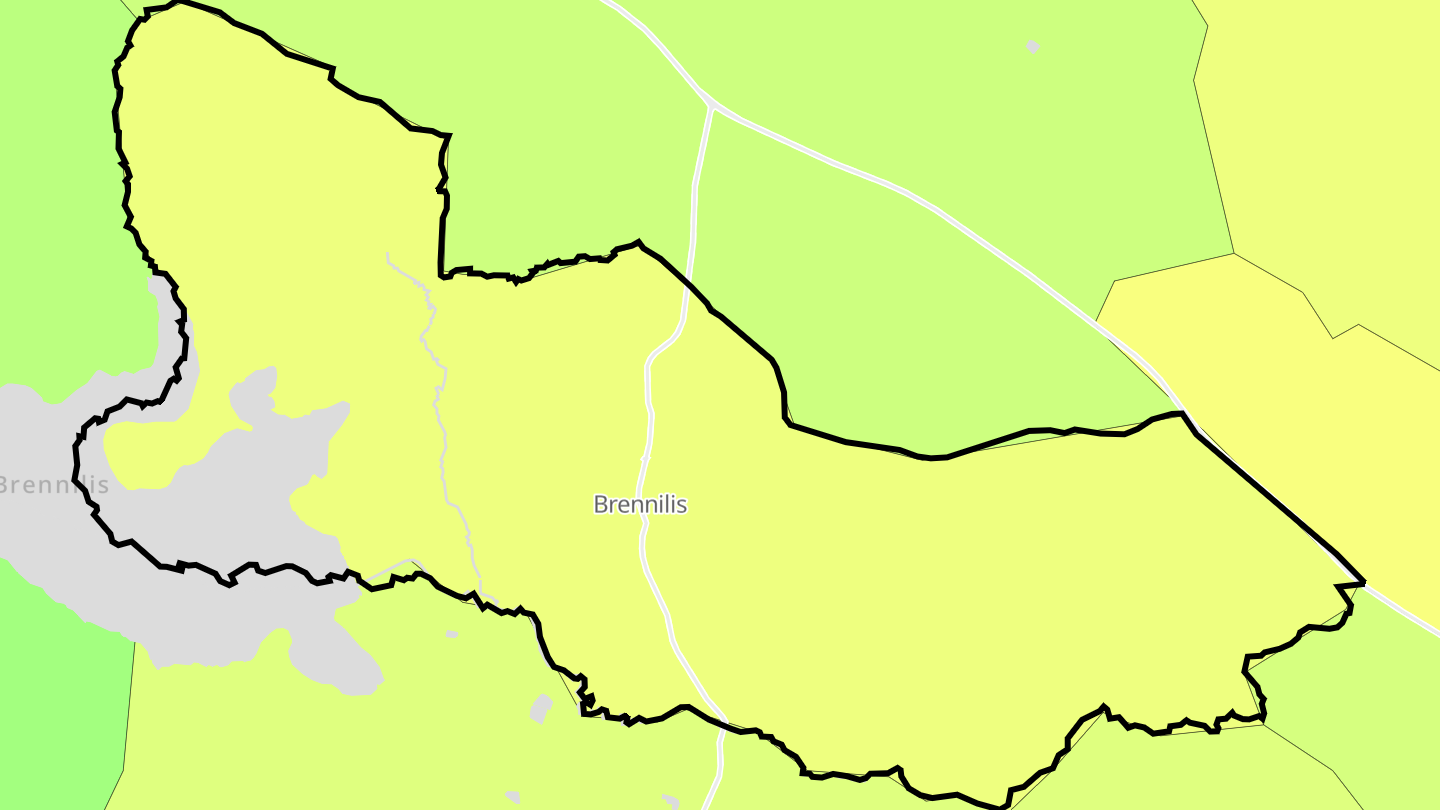 Carte des prix de l'immobilier Brennilis