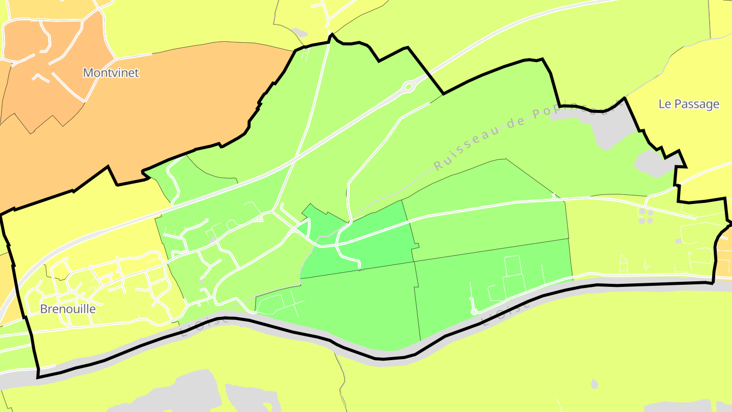 Carte des prix de l'immobilier Brenouille