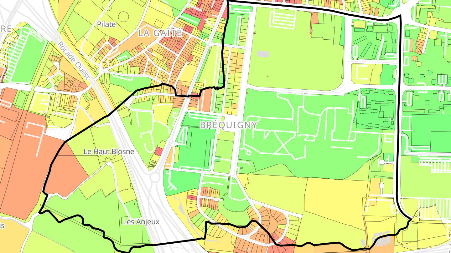 Carte des prix de l'immobilier Bréquigny