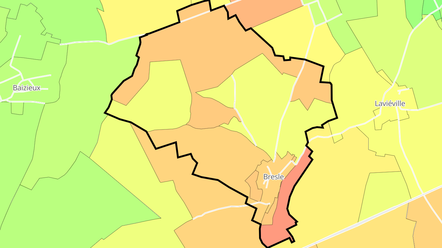 Carte des prix de l'immobilier Bresle