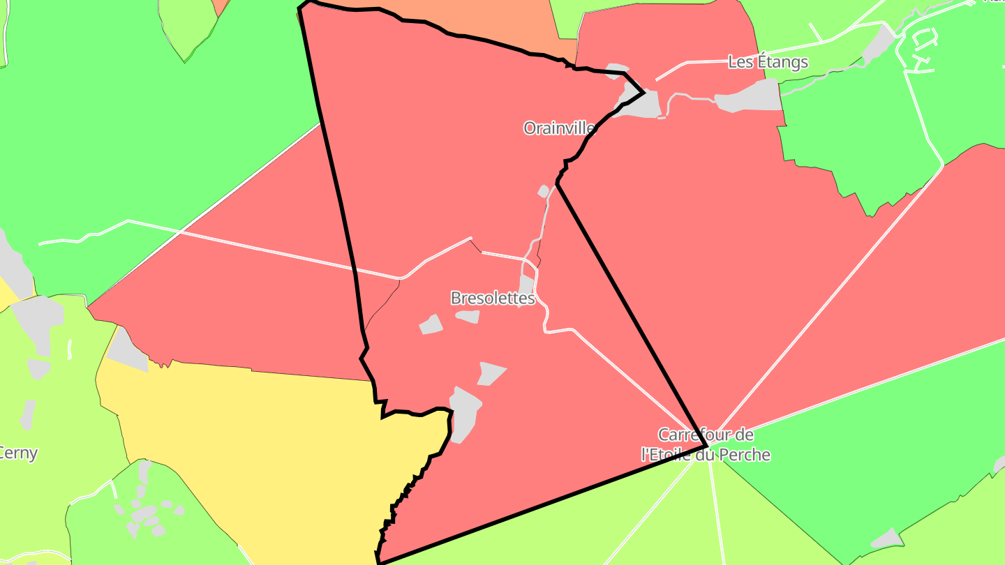 Carte des prix de l'immobilier Bresolettes