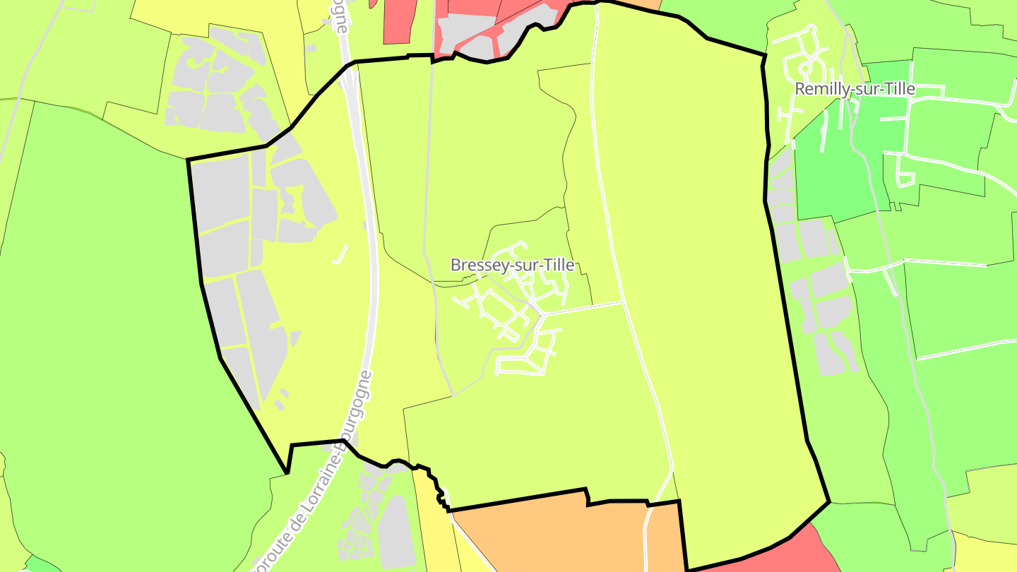 Carte des prix de l'immobilier Bressey-sur-Tille