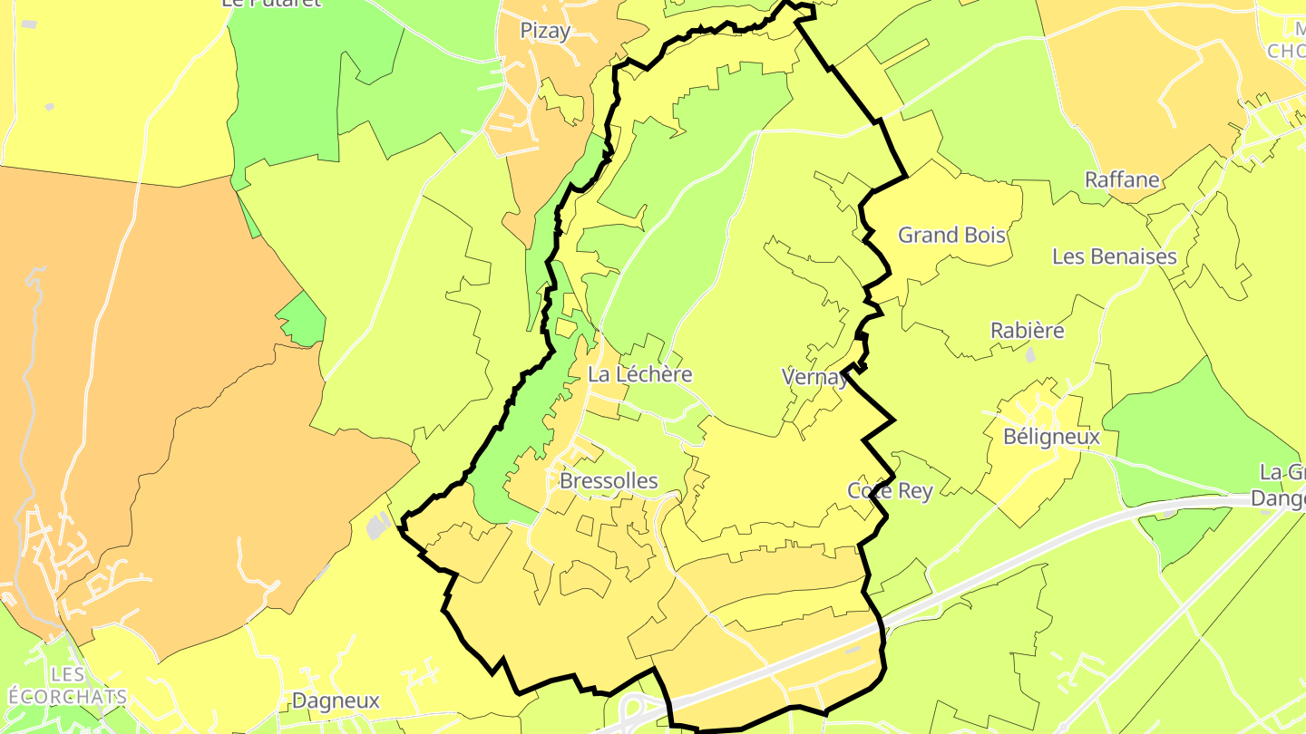 Carte des prix de l'immobilier Bressolles