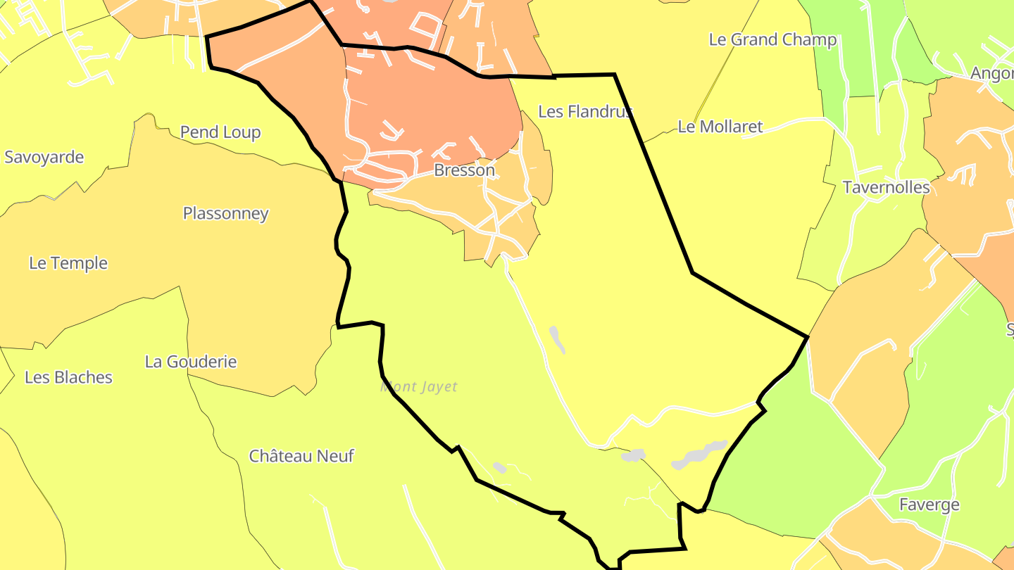 Carte des prix de l'immobilier Bresson