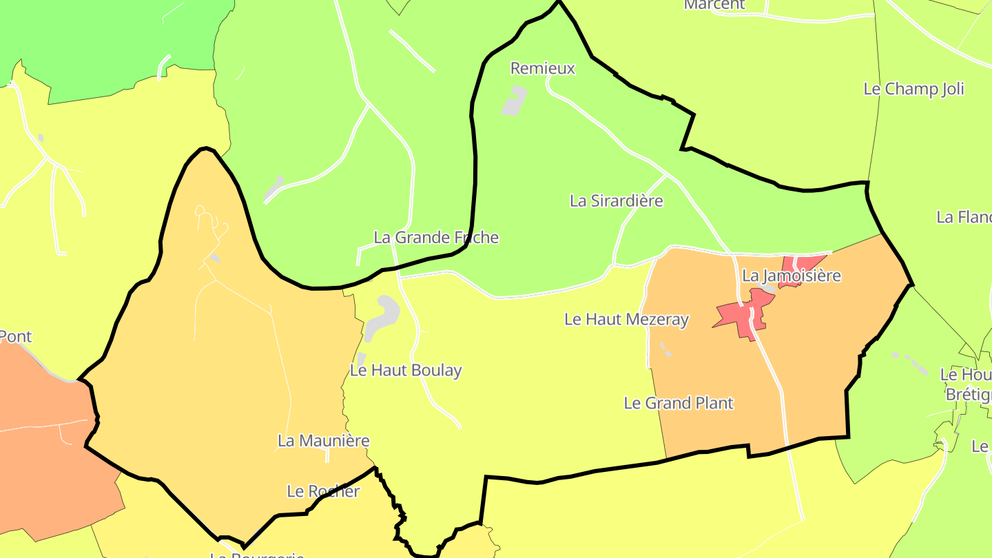 Carte des prix de l'immobilier Brétignolles-le-Moulin