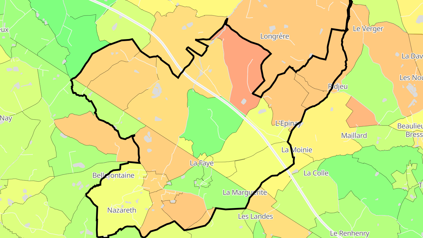 Carte des prix de l'immobilier Bretignolles