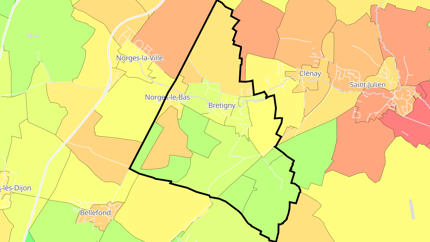 Carte des prix de l'immobilier Bretigny