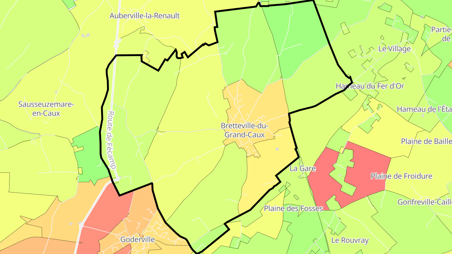 Carte des prix de l'immobilier Bretteville-du-Grand-Caux