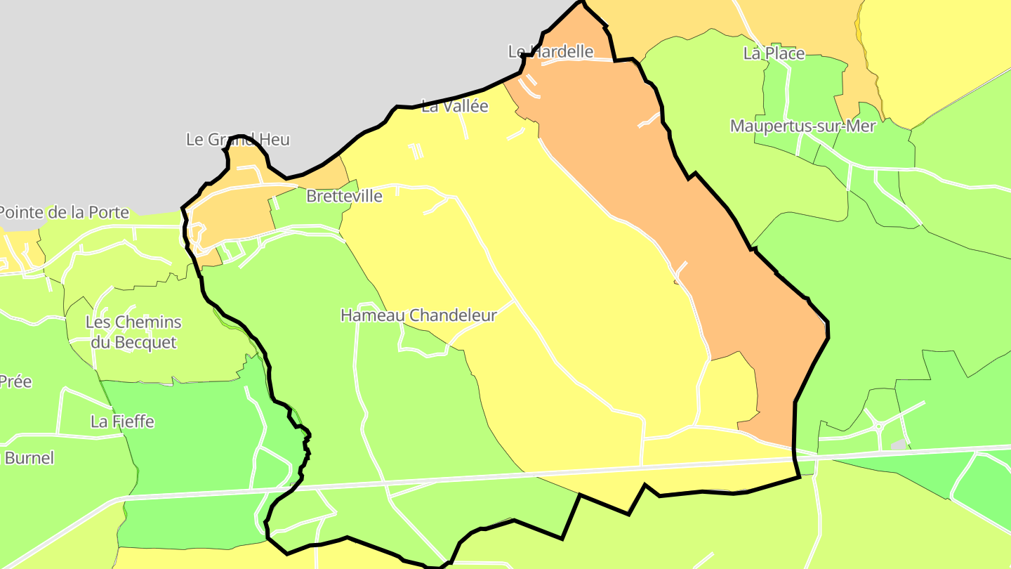 Carte des prix de l'immobilier Bretteville
