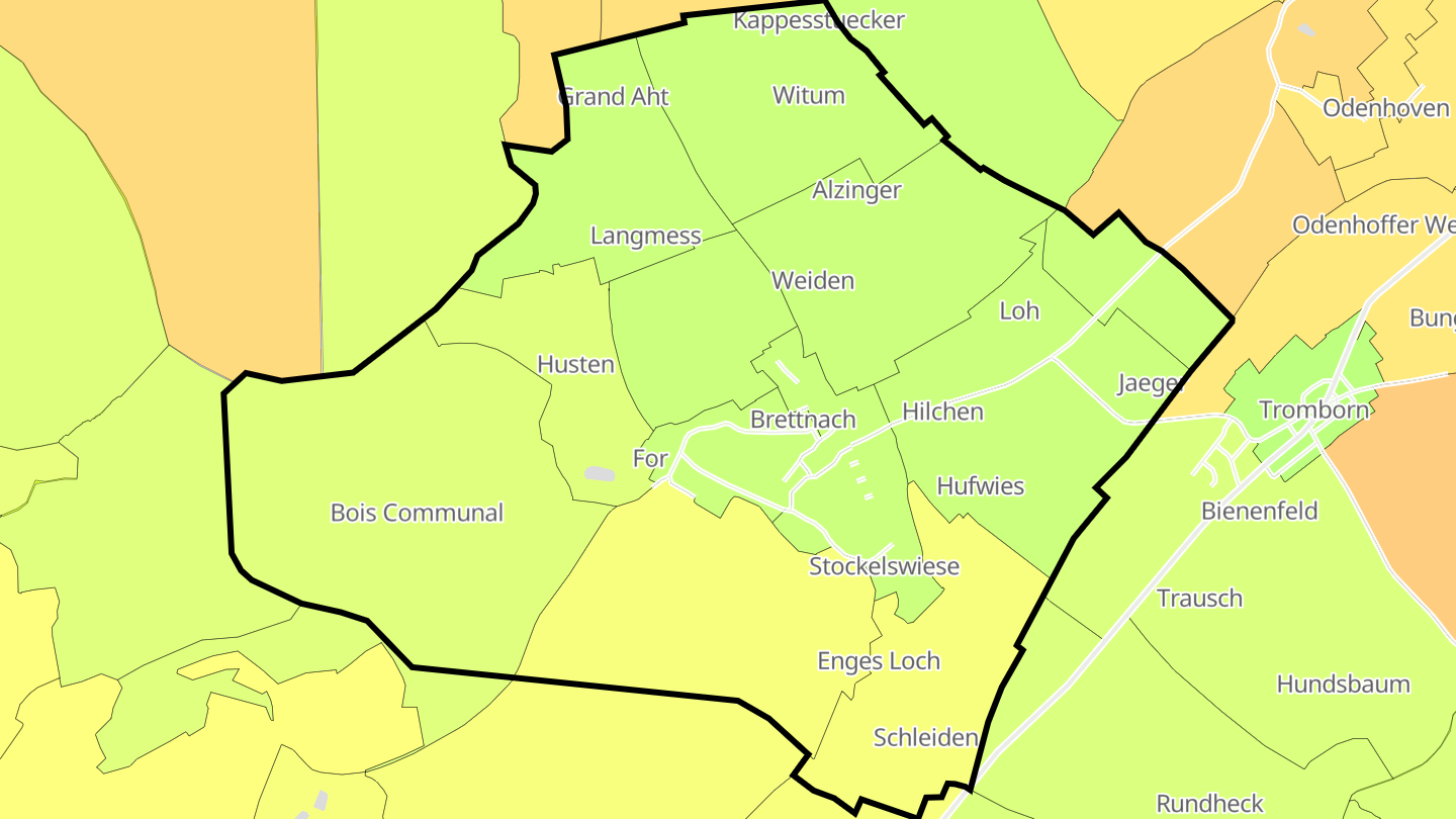 Carte des prix de l'immobilier Brettnach