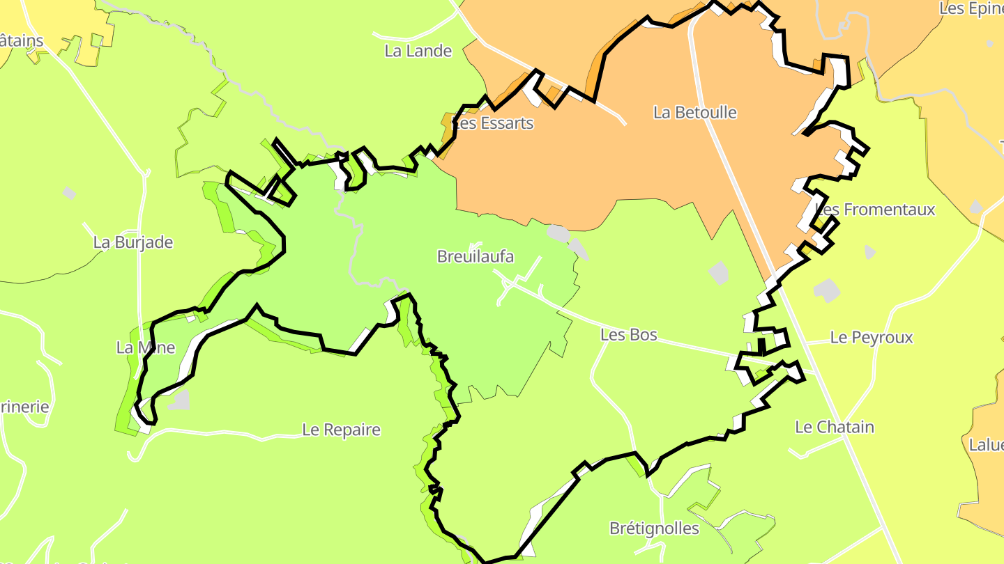 Carte des prix de l'immobilier Breuilaufa