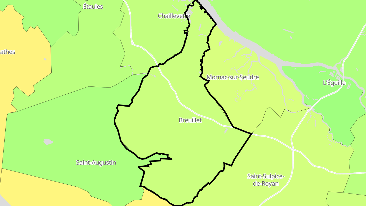 Carte des prix de l'immobilier Breuillet