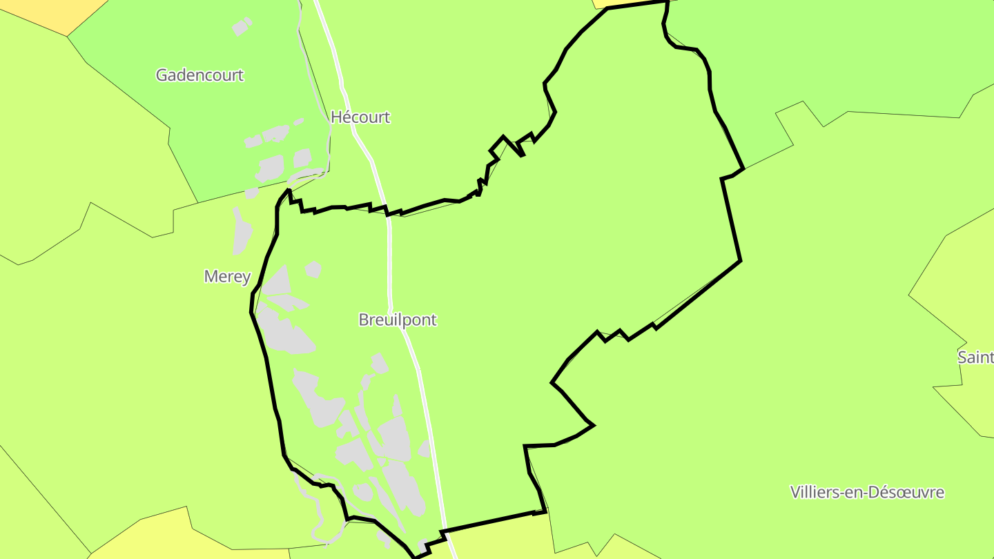 Carte des prix de l'immobilier Breuilpont