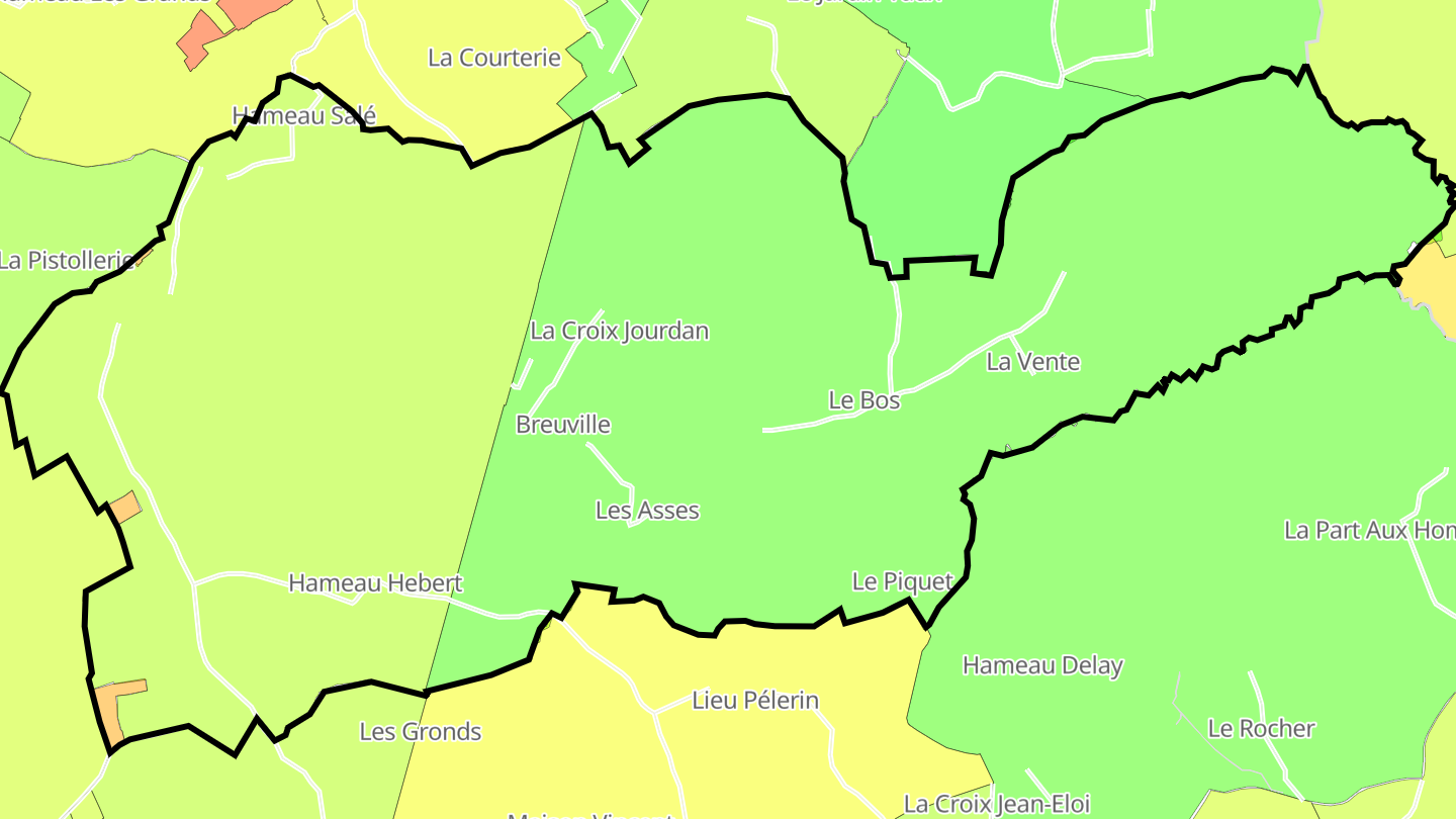 Carte des prix de l'immobilier Breuville