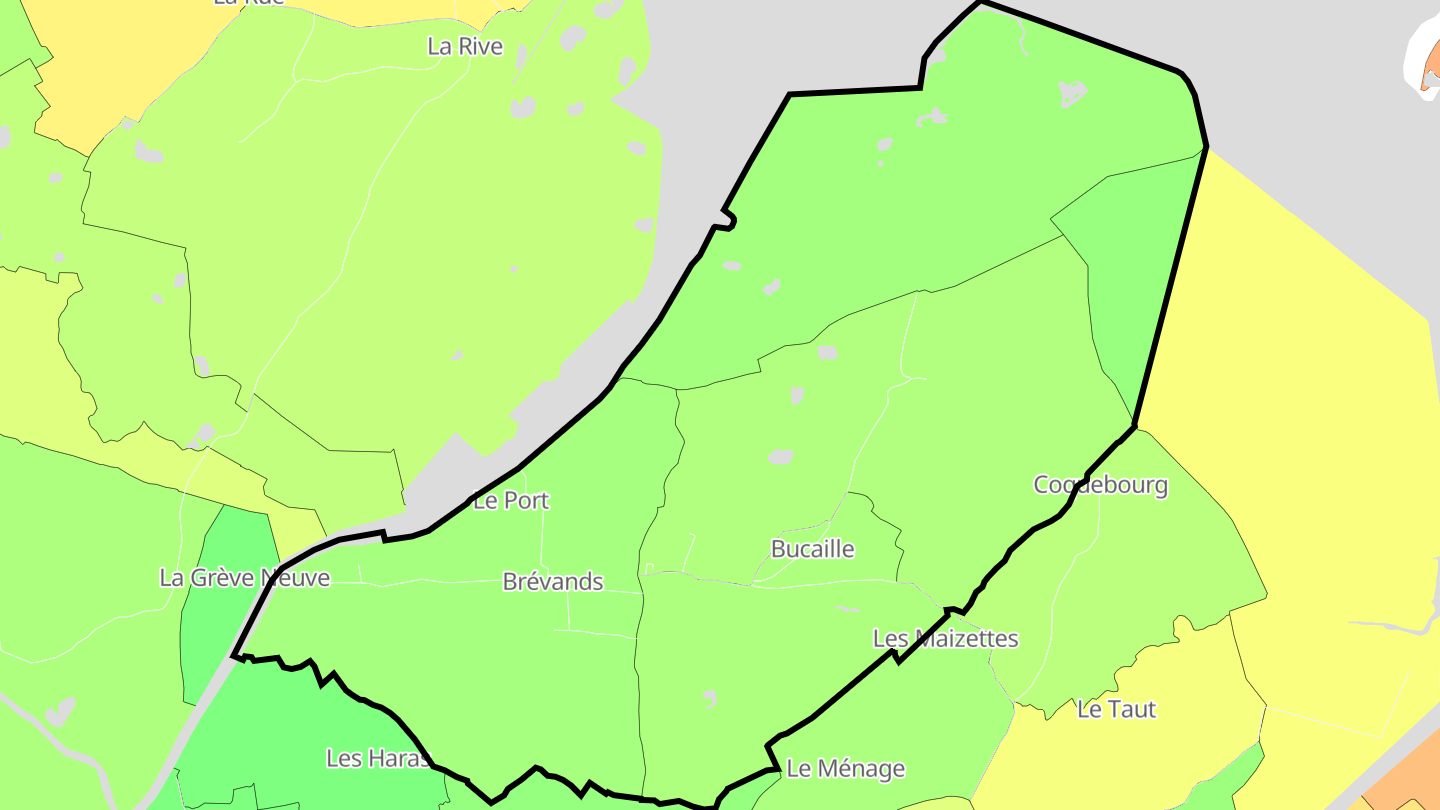 Carte des prix de l'immobilier Brévands