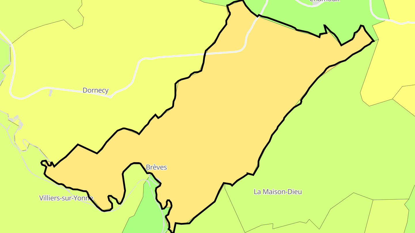 Carte des prix de l'immobilier Brèves