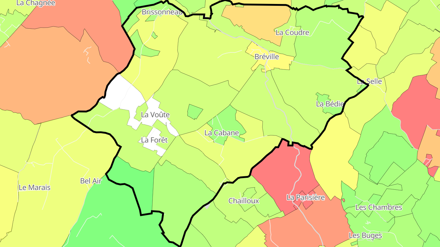 Carte des prix de l'immobilier Bréville
