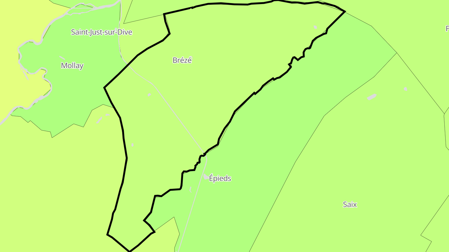 Carte des prix de l'immobilier Brézé