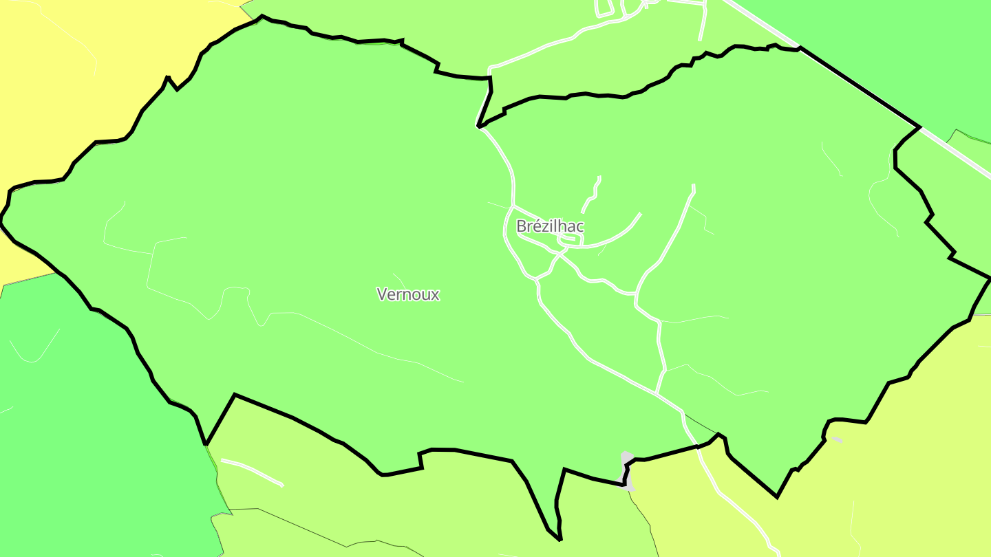 Carte des prix de l'immobilier Brézilhac