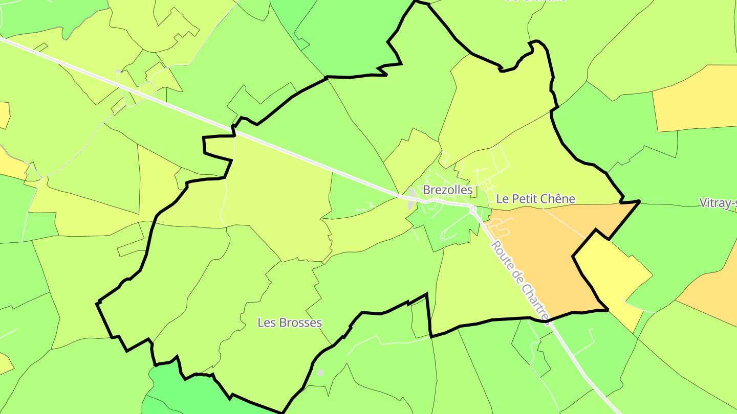 Carte des prix de l'immobilier Brezolles