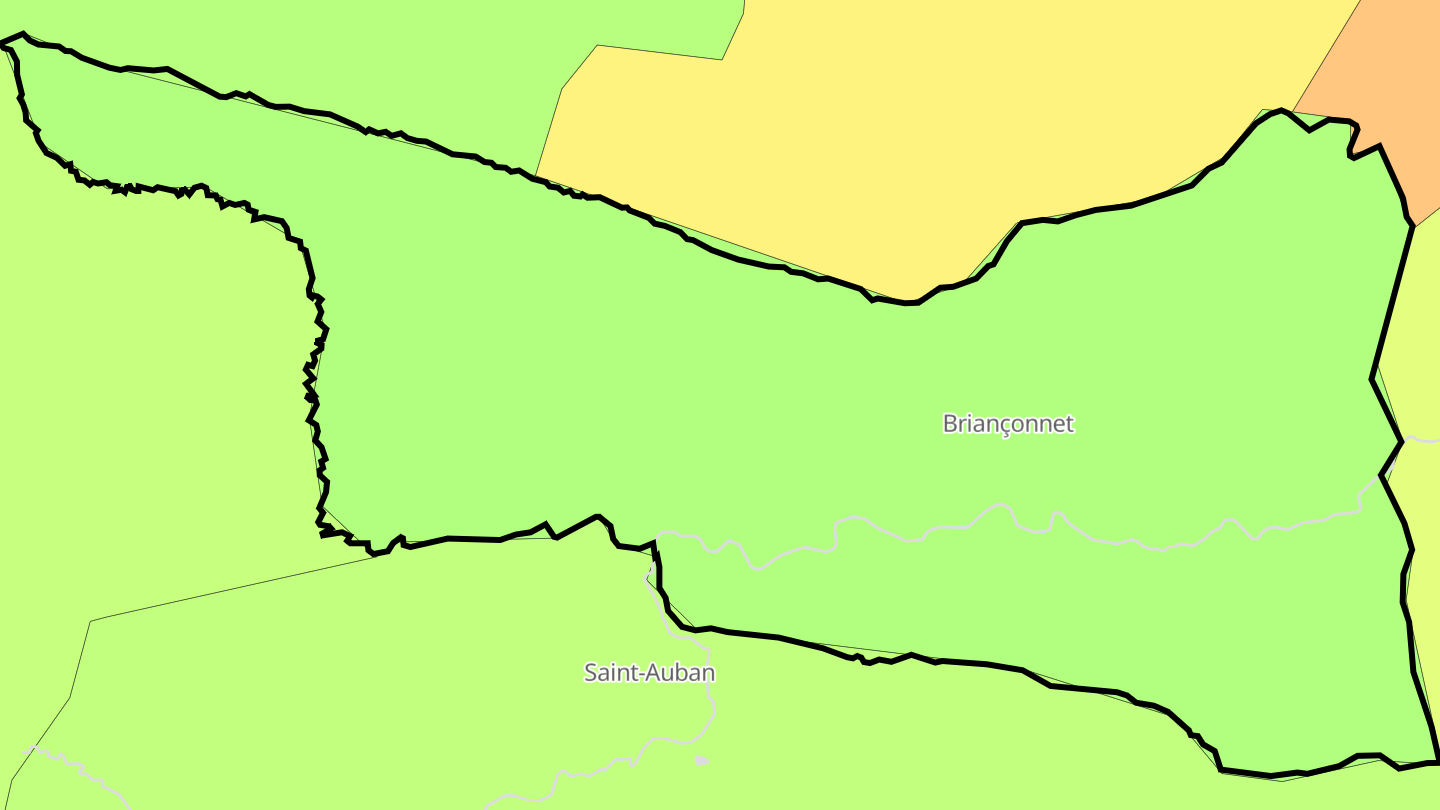 Carte des prix de l'immobilier Briançonnet
