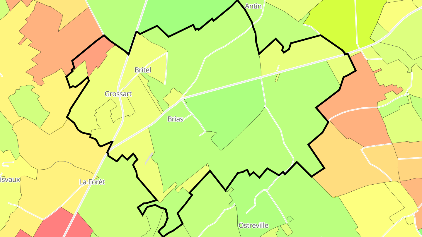 Carte des prix de l'immobilier Brias