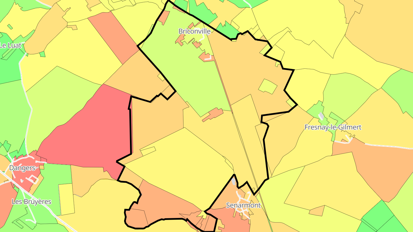 Carte des prix de l'immobilier Briconville