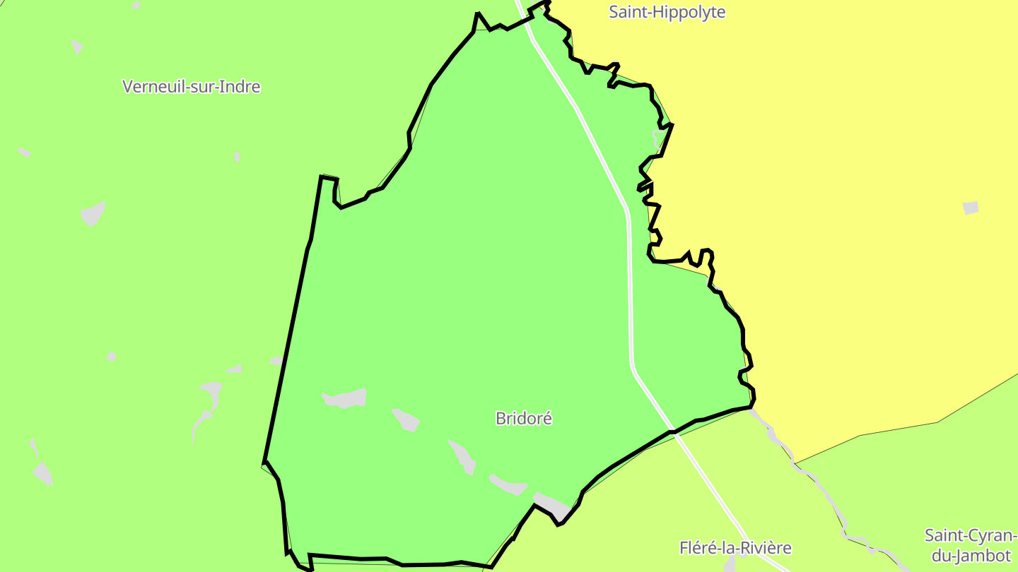 Carte des prix de l'immobilier Bridoré