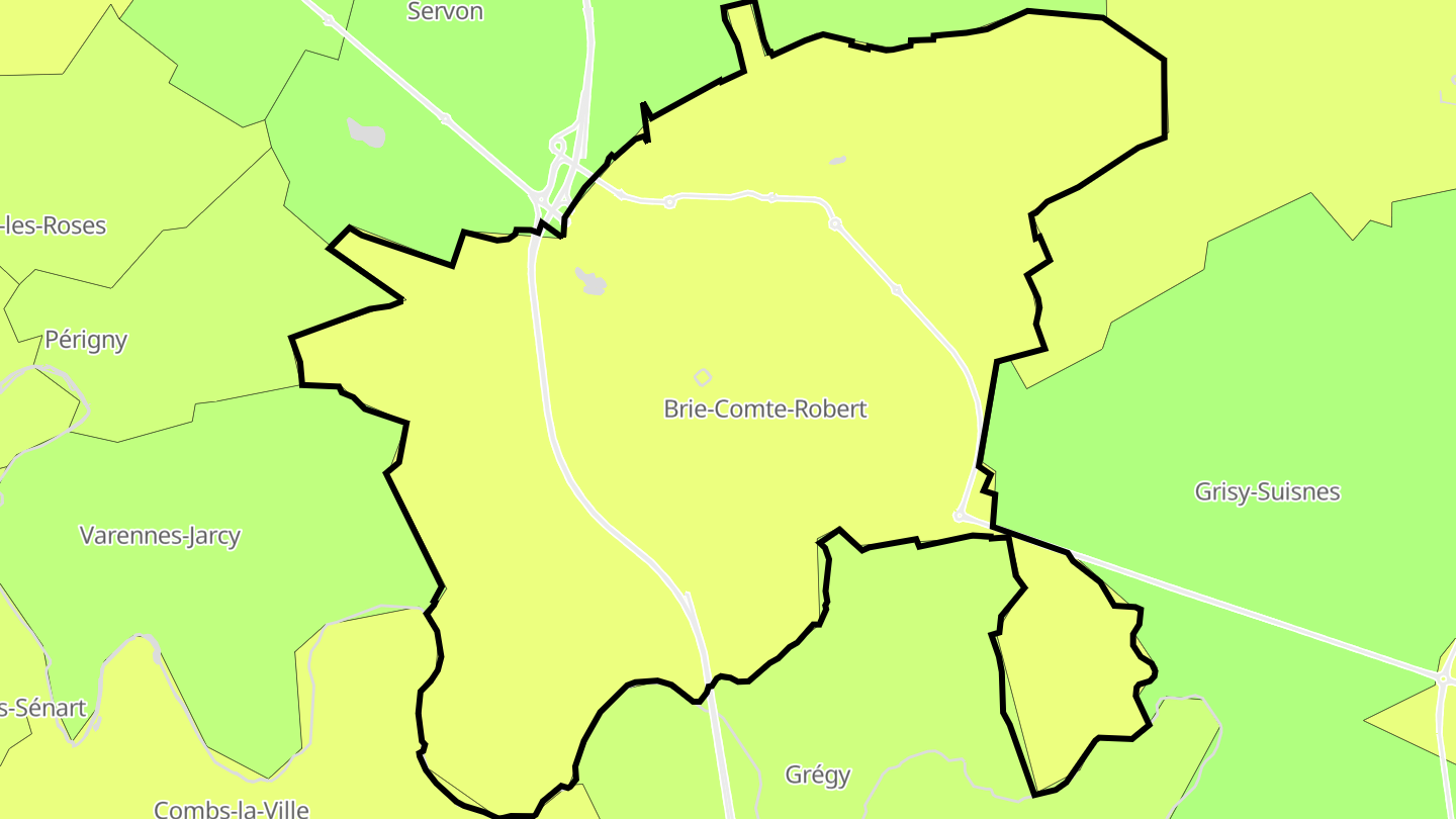 Carte des prix de l'immobilier Brie-Comte-Robert