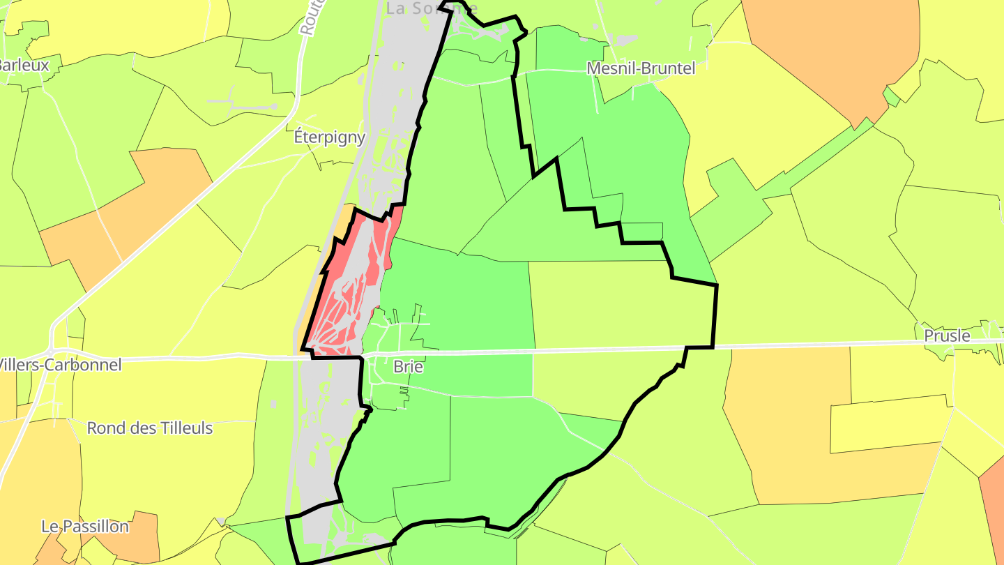 Carte des prix de l'immobilier Brie