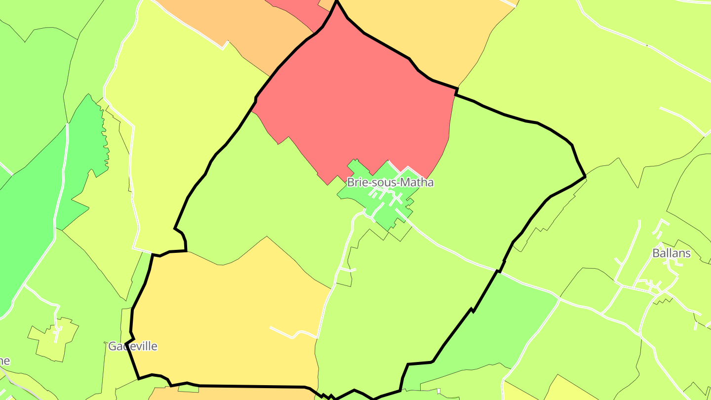 Carte des prix de l'immobilier Brie-sous-Matha